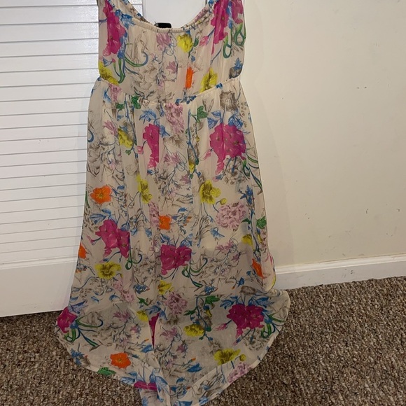 Womens New Forever 21 Hi-Low Strapless Tube Floral Chiffon Dress - Picture 6 of 6
